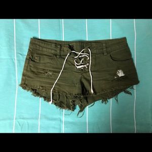 Billabong olive green shorts